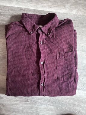 croft & barrow Men's Button-Down Shirt in Burgundy Plum